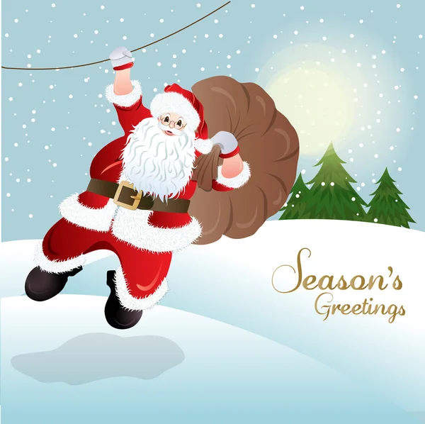 Santa Claus, greeting card design in vector format — Stock Photo, Image