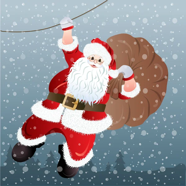 Santa Claus, diseño de tarjetas de felicitación en formato vectorial — Foto de Stock