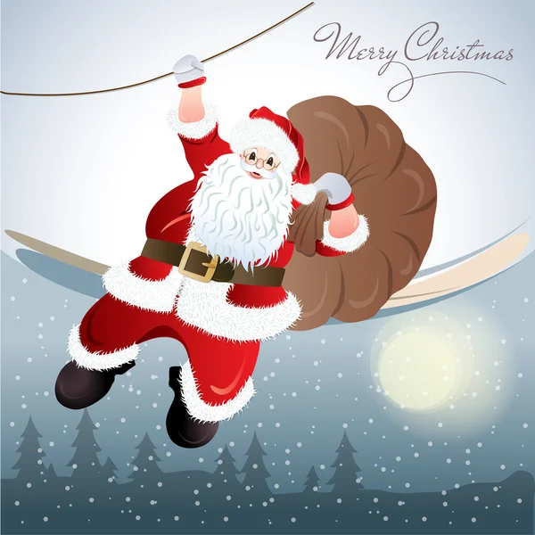 Babbo Natale, progettazione biglietto di auguri in formato vettoriale — Foto Stock
