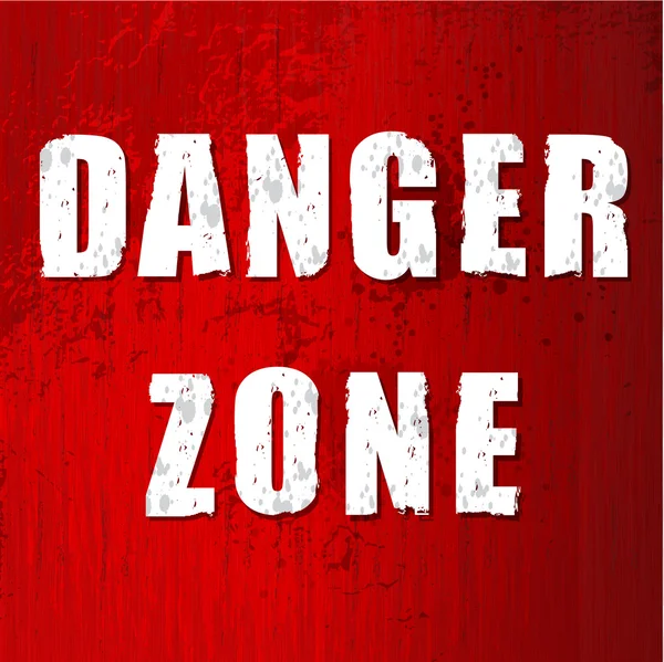 Danger zone old sign — Stock Photo, Image