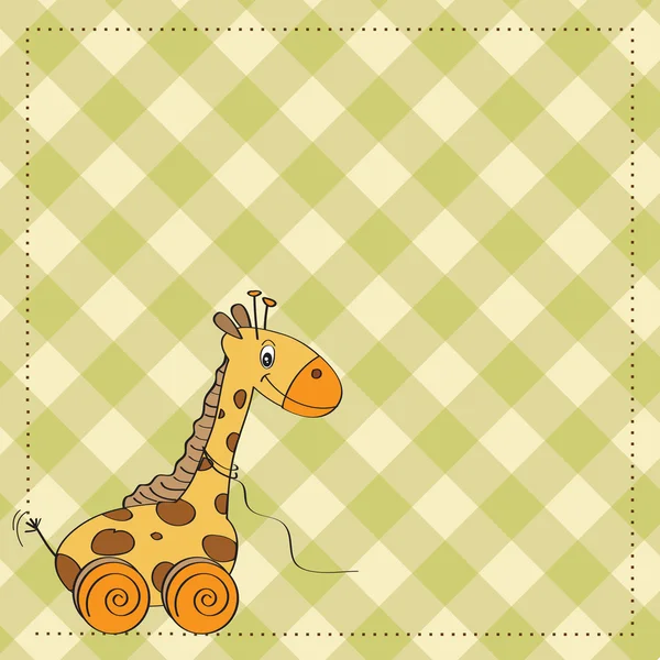 Cartão de chá de bebê com girafa bonito — Fotografia de Stock