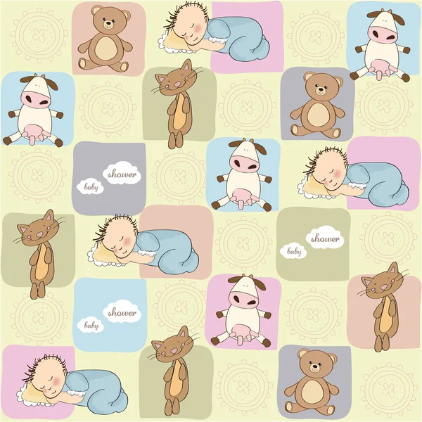 Childish seamless pattern with toys — Stock Photo, Image