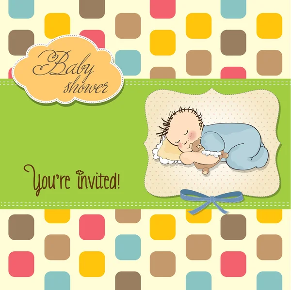 Baby boy carta doccia con bambino piccolo — Foto Stock