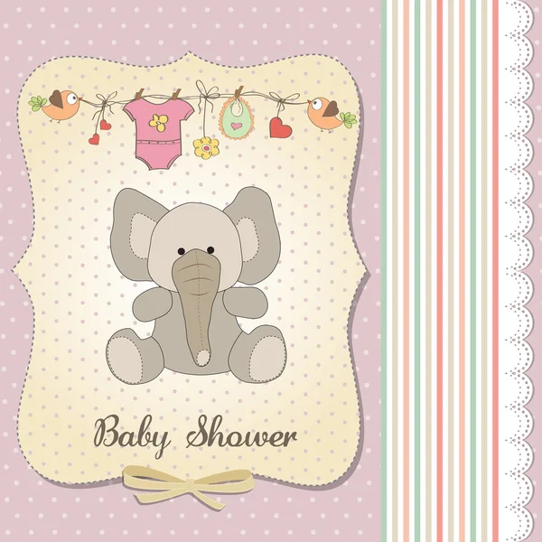Romântico bebê menina anúncio cartão — Fotografia de Stock