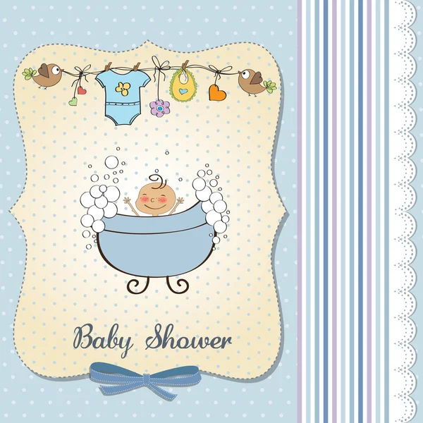 Baby boy shower card — Stock Photo, Image