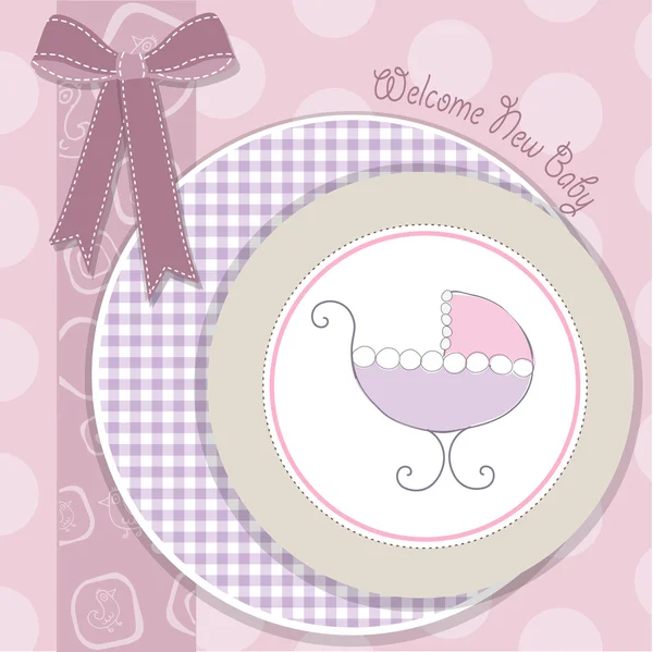 Delicate baby girl announcement card — Stock Photo, Image