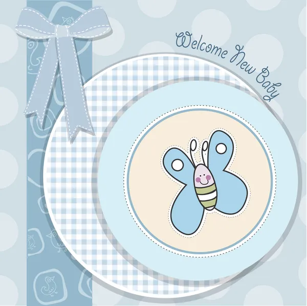 Baby boy shower card — Stock Photo, Image