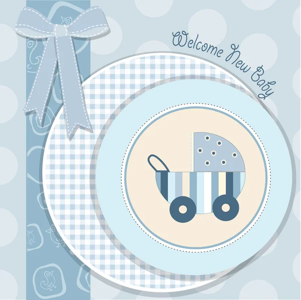 Baby boy announcement card — Stock Photo, Image