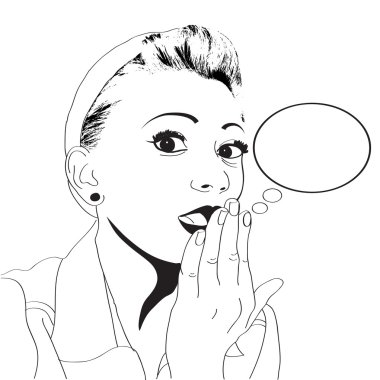 Vintage popart meisje