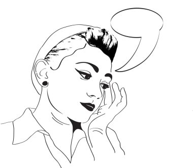 Vintage popart meisje