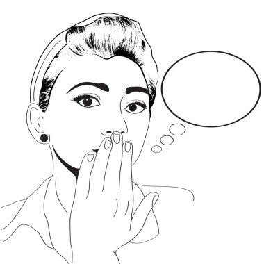 Vintage popart meisje