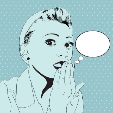 Vintage popart meisje