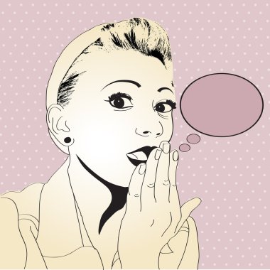 Vintage popart meisje