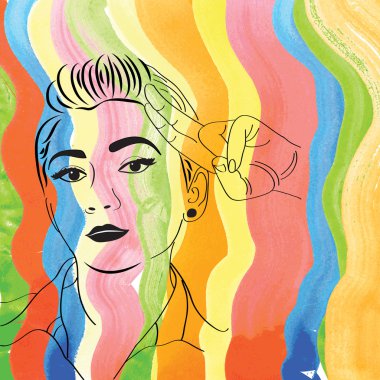 Vintage popart meisje