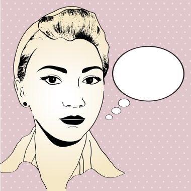 Vintage popart meisje