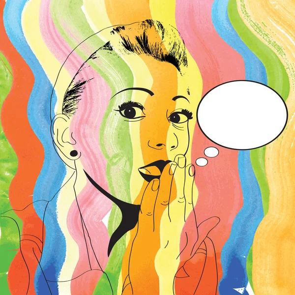 Vintage popart meisje