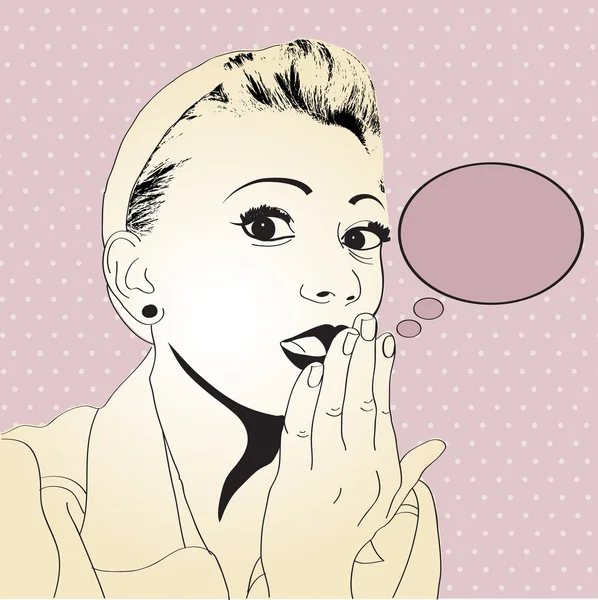 Vintage popart meisje