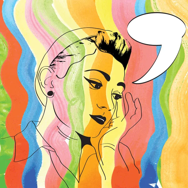 Vintage popart meisje