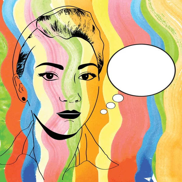 Vintage popart meisje