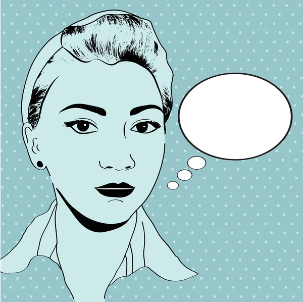 Vintage popart meisje