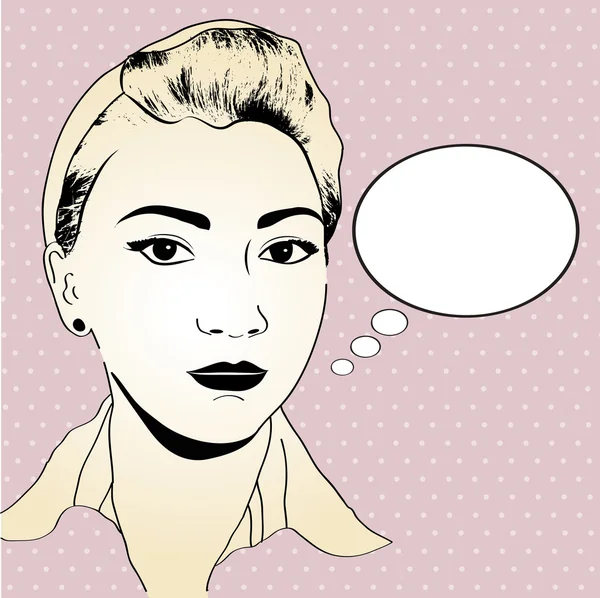 Vintage popart meisje