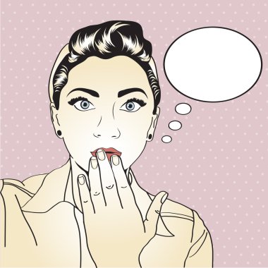 Vintage popart meisje