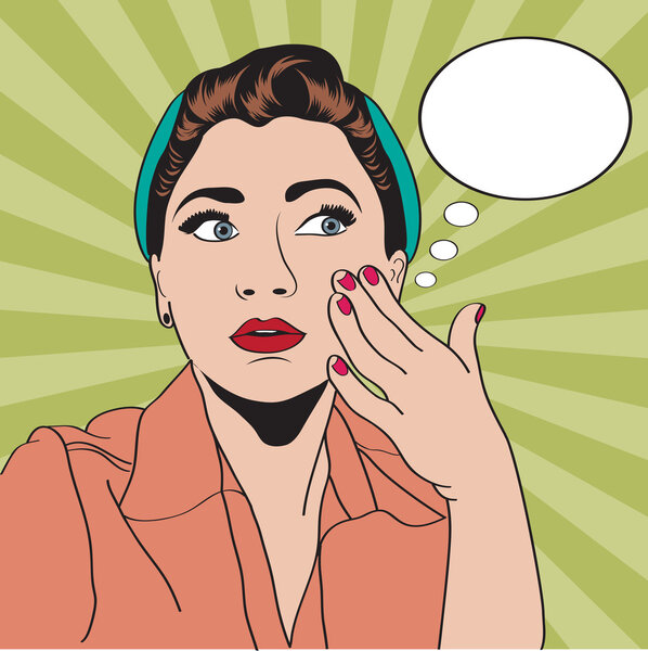 винтажная девушка поп-арта
