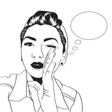 Vintage popart meisje