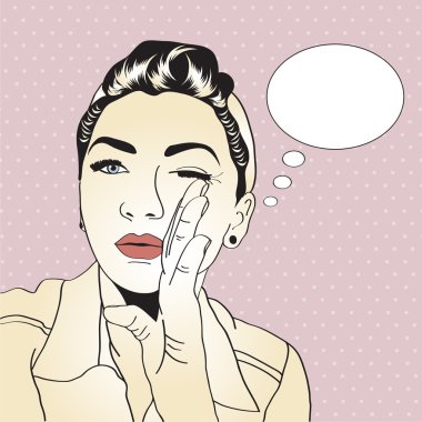 Vintage popart meisje