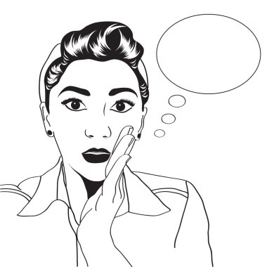 Vintage popart meisje