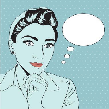 Vintage popart meisje