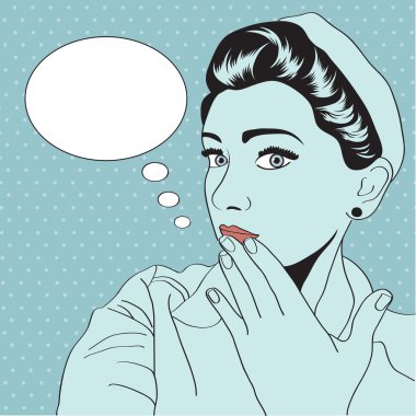 Vintage popart meisje