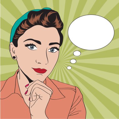 Vintage popart meisje