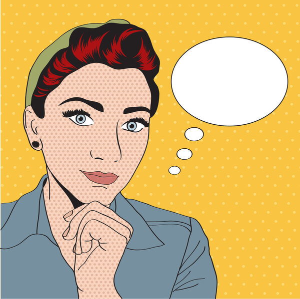 vintage pop art girl