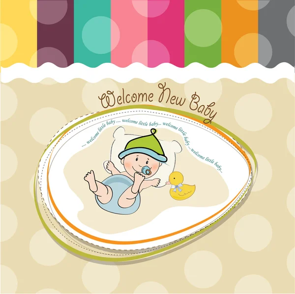 Baby boy shower card — Stock Photo, Image