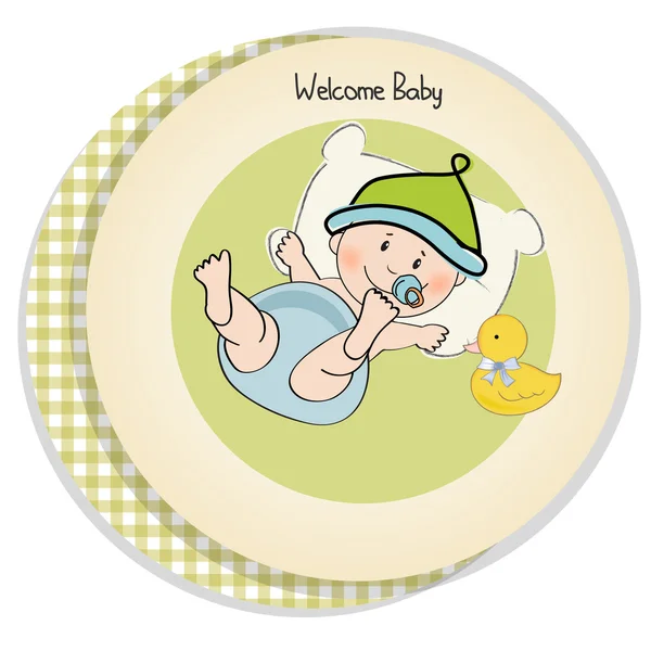 Baby boy shower card — Stock Photo, Image