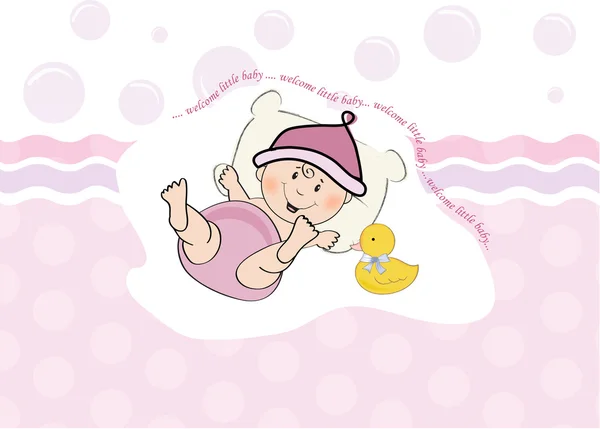 Baby Mädchen Dusche Karte — Stockfoto