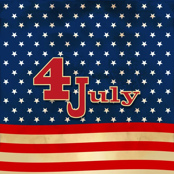 7 月 4 日ないでしょうかを象徴する星とアメリカの国旗の背景 — ストック写真