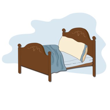 Kids bed illustration