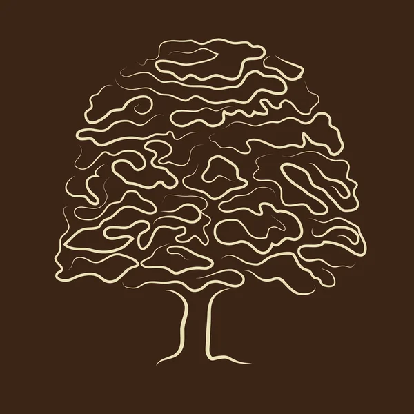 Стилизованный силуэт дерева — стоковое фото