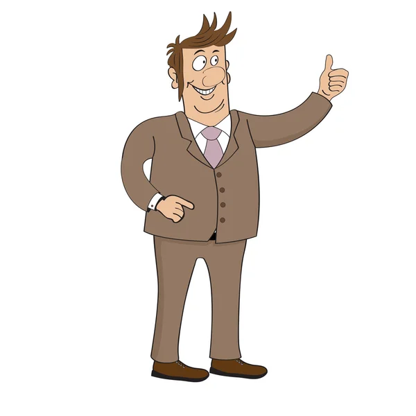 Business man character isolated on white background — Stock Photo, Image