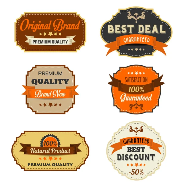 Set of vintage retro labels — Stock Photo, Image