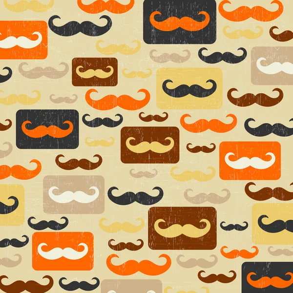 Retro seamless pattern with mustache — Stock Photo, Image