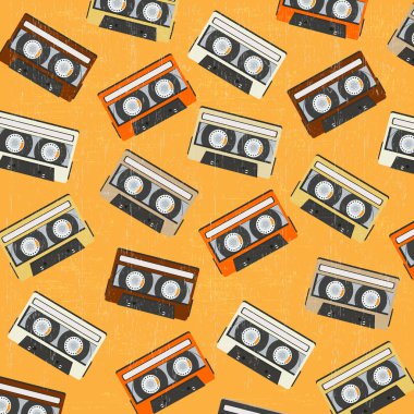 vintage analog müzik kaydedilebilir casse ile sorunsuz arka plan