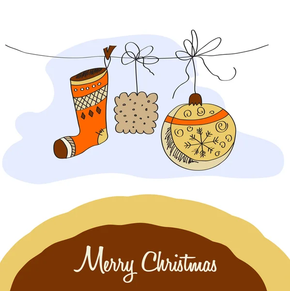 Christmas illustration card — Stock Photo, Image