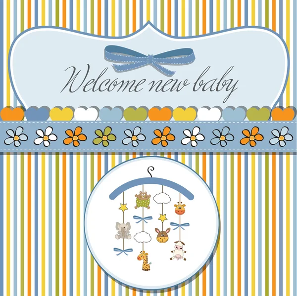 Welcome new baby boy — Stock Vector