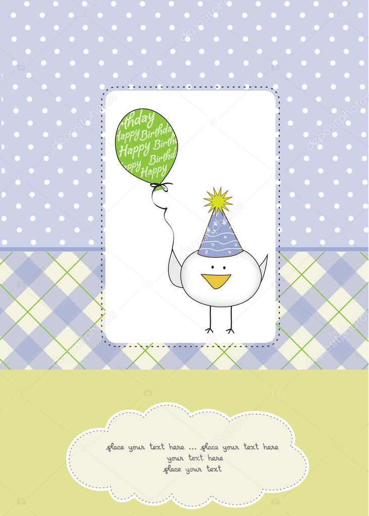 Greeting card with chicken