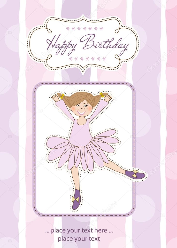 Sweet Girl Birthday Greeting Card