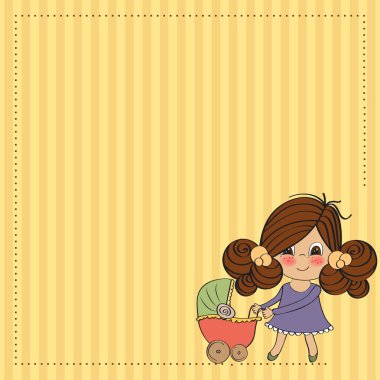 Bayan ve çocuk arabası