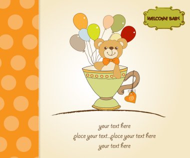 sevimli ayıcık ile kart